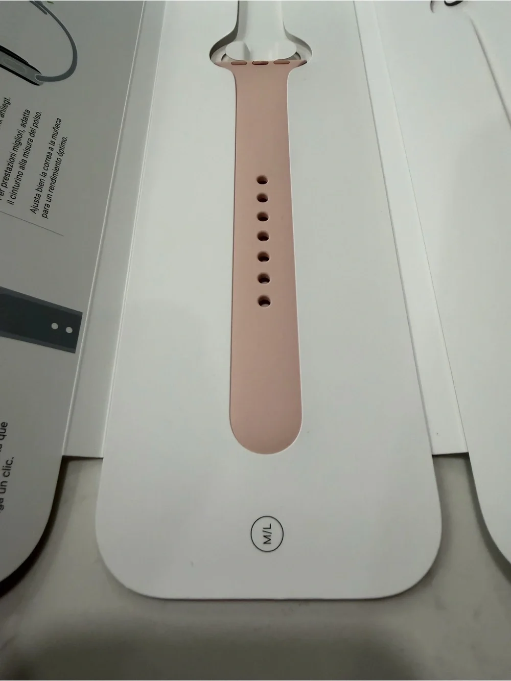 Apple Watch 40MM Silicone Sport Band for Smartwatch - Pink Sand (M/L BOTTOM)